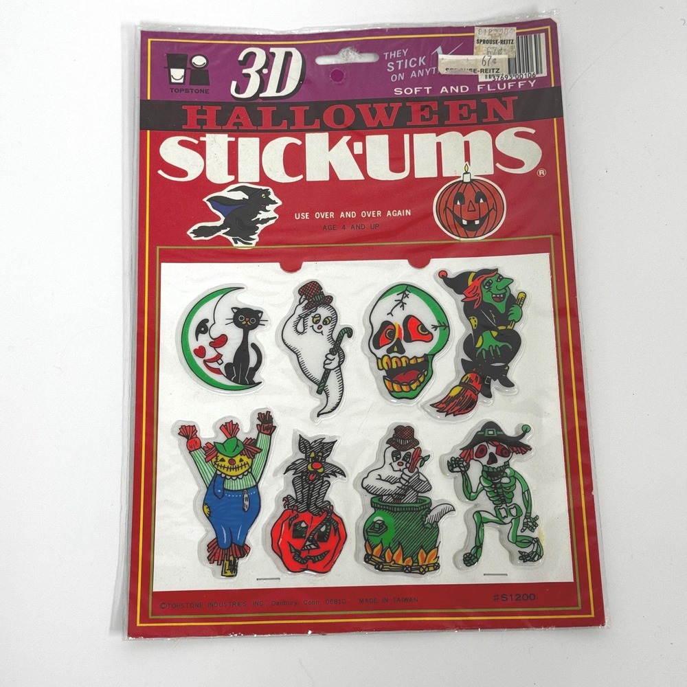 Vintage Halloween Puffy Stickers: 3D Halloween Stick-ums 8